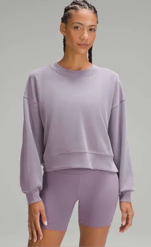 Lululemon Softstreme Perfectly Oversized Cropped Crew Size 4 thumbnail 1