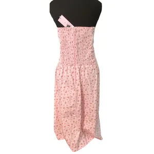 Wild Fable NWT Pink Floral Strapless Midi‎ Dress Smocked XL Cottagecore Soft Girl Romantic thumbnail 2