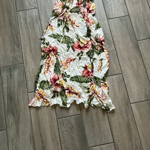 Tropical floral Ruffled Tiered Sundress Pink thumbnail 5