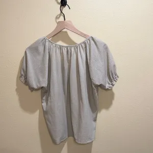 Madewell Texture & Thread Size Medium Short Sleeve Blouse thumbnail 4
