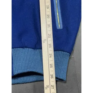 Men's Button Up Reloaded Blue /yellow/red Wool Varsity‎ Jacket Med. B-Q thumbnail 7