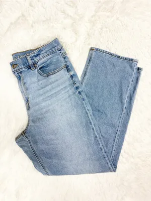 American Eagle Super High Rise Straight Jeans Size 10 Regular Light Wash Stretch thumbnail 5