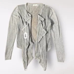Abercrombie & Fitch Cable Knit Beachy Cover Up Sweater Womens‎ Size M/L Gray thumbnail 3