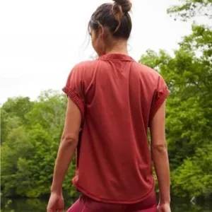 Free People Movement Run Around Tee Red ~ Size Small thumbnail 3