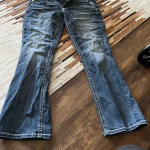 Miss Me Blue Flare Wide Leg Jeans thumbnail 1