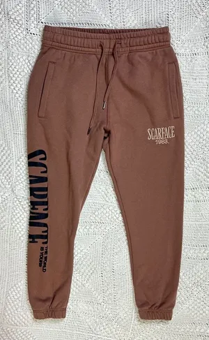 Scarface x Shoe Palace womens Size Small Sweatpants Joggers Brown Universal 1983 thumbnail 1