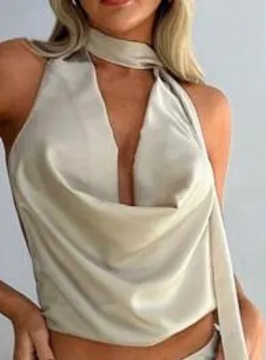 SheIn Cream crop top thumbnail 1