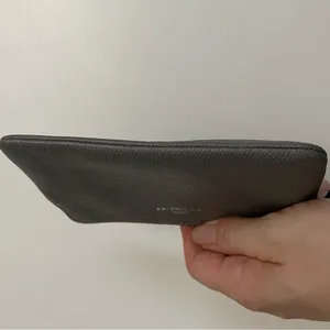 Coach Wristlet Wallet Pouch Corner Zip Credit Card Phone Travel Leather Grey thumbnail 12