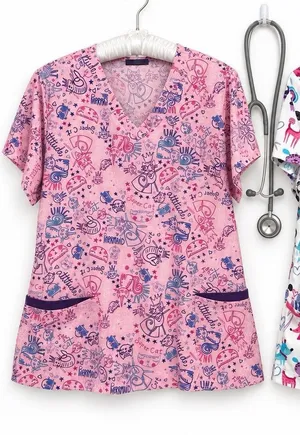 Butter-Soft Women’s XL Medical Scrub Tops Lot of 2 Nurse Veterinary Workwear Set thumbnail 1