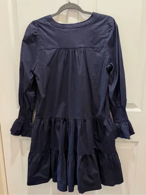 Pomander Place Navy Cotton Poplin Kenzo Dress M thumbnail 9