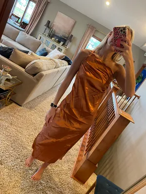Amazon Burnt Orange Midi Dress thumbnail 2