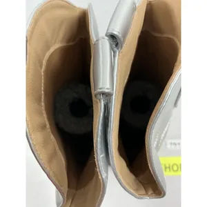 Womans New Idifu Pull On Western Cowgirl Boots Size 7.5 Silver Midcalf thumbnail 5