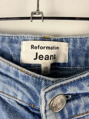 Reformation Cynthia Stretch High Rise Straight Jeans in Manitoba size 29 thumbnail 5