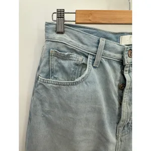 7 For All‎ Mankind Easy Straight Button Fly Light Wash Blue Jeans Womens Size 25 thumbnail 7