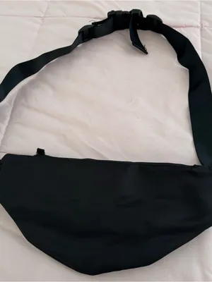 SET Active x Revolve Black Fanny pack belt bag with White Logo Circle, size 13x6 thumbnail 13
