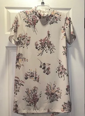Anthropologie Leith Floral Sheath mock neck dress thumbnail 1