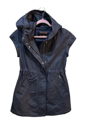 Woolrich John Rich‎ & Bros. hooded utility vest Size XS Lightweight Blue thumbnail 1