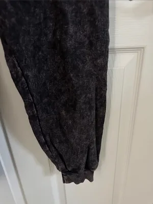 Zenana Black Mineral Wash V-Neck Jumpsuit thumbnail 4