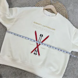 bohme Women’s Embroidered Sweatshirt Metterhorn Longsleeve Crew Neck in Beige XS thumbnail 10