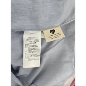 Madewell Blazer Womens Large Windowpane Plaid Light Blue Cotton Linen EUC thumbnail 4