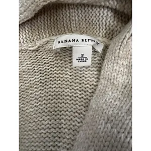 Banana Republic Womens Small Beige‎ Lambswool Cashmere V-Neck Cable Knit Sweater thumbnail 7