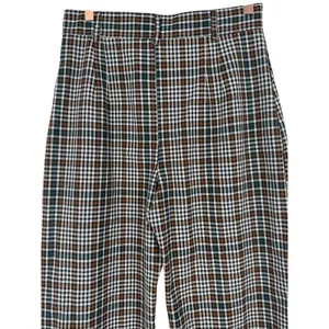 Free People Women's Plaid Wide Leg High Rise Trouser Pants Size 6 Boho Preppy‎ thumbnail 6