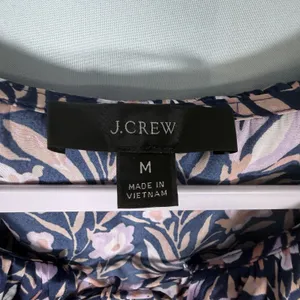 J Crew Dress Size-M Women Mini Dress Navy‎ Purple Smocked Waist Floral Fields thumbnail 3