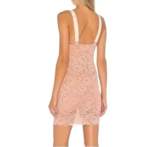 We Are‎ HAH Tight Squeeze Bodycon Mini Dress Copper Rose Lace Lined Size XS NEW thumbnail 3