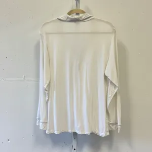 Eberjey Gisele Pajama Top White Modal Long Sleeve Button Down Sleep Shirt S thumbnail 2