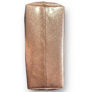 Kate Spade Rose Gold Glitter Small Tote Bag Sparkle Brown Bow‎ Holiday Party thumbnail 9