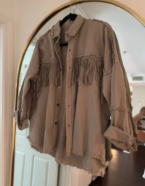 Zara sparkly fringe jacket  thumbnail 1