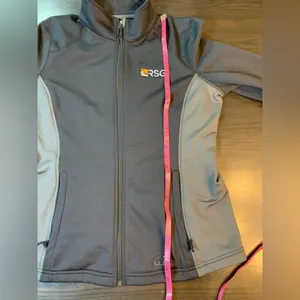 LL Bean Jacket Women’s XL Full‎ Zip Fleece Lined Soft-shell Black Athletic Logo thumbnail 8
