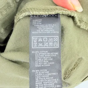 Y2K Forever 21 Canvas Utility Coat Sz S Olive Grunge Military Indie Sleaze Zip thumbnail 10