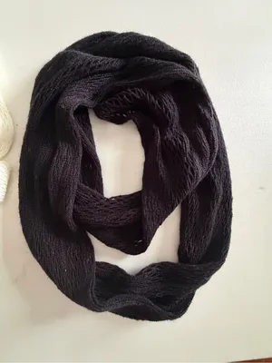 Cream and Black Knit Infinity Scarves - Women Accessories thumbnail 6