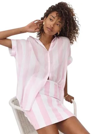 pink striped skirt thumbnail 1