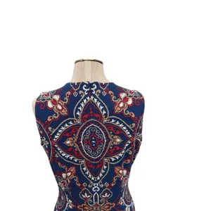 J McLaughlin Devon Sleeveless Shift Dress Blue Red Medallion Print‎ Medium thumbnail 9