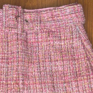 Lovers‎ + Friends REVOLVE Amira Notched Front Tweed Mini Skirt Belt Pink Size XS thumbnail 9