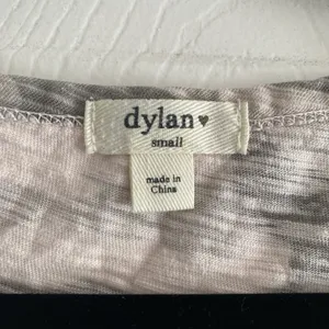 Dylan Camo V-Neck T-Shirt Womens Size S Pink Grey Camouflage Slub Cotton Top thumbnail 3