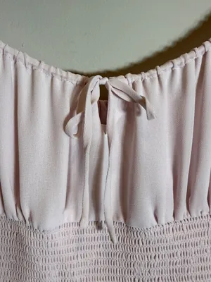 Aritzia Wilfred Genoa Midi Dress Women's Medium Baby Pink Chiffon Formal Wedding thumbnail 9