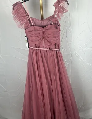 City Studio Womens Juniors Ruched Embellished Evening Dress Prom Mauve Pink 3 thumbnail 7