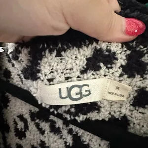 Ugg phoebe leopard wrap cardigan fuzyy sherpa thumbnail 4
