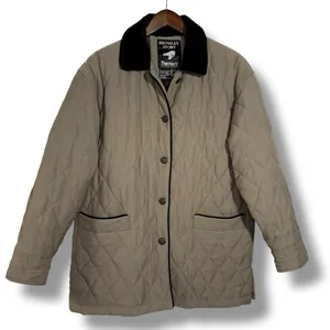Bromley Sport Jacket MP‎ Quilted Thermolite Light Puffer Velvet Trim Chore Coat thumbnail 1
