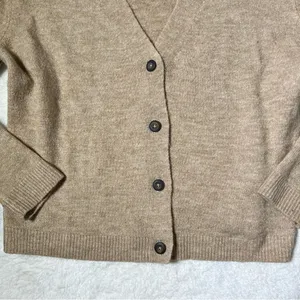 Old Navy Tan Knit Button Front Cardigan thumbnail 3