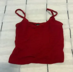 Red Shein Cropped Tank Top thumbnail 1