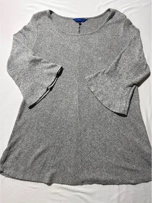 Cozy Gray Bell Sleeve Sweater - XL Apt. 9 Flare Fun! thumbnail 1
