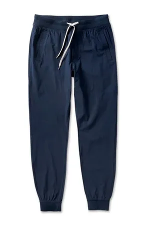 Vuori | Meta Jogger Drawstring Tapered Performance Pants In Ink Navy Blue Large thumbnail 1