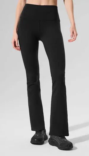 Alo Yoga High Waist Airbrush Bootcut Flare Leggings Black Size Small Yoga Pants thumbnail 1