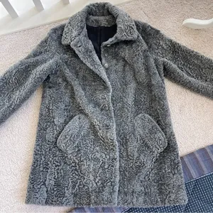 Vintage Faux Fur long Jacket with lining for women thumbnail 1