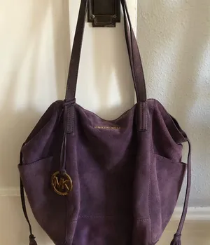 Michael Kors Large Purple Suede Shoulder Bag For Everyday Use thumbnail 1