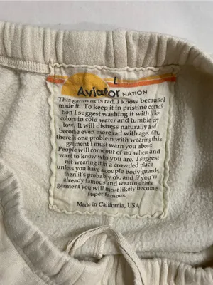 Aviator Nation Lightning Bolt Jogger Sweatpants vintage white Size L thumbnail 15